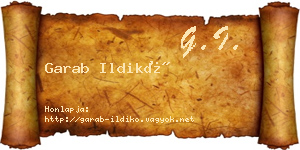 Garab Ildikó névjegykártya