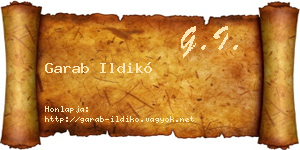 Garab Ildikó névjegykártya